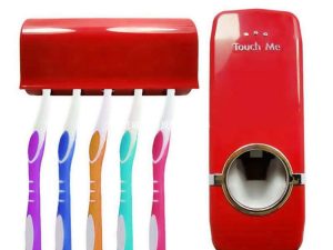 💄 Dispensador de pasta de dientes con soporte para cepillos por s