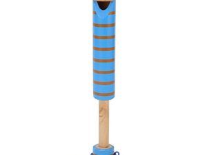 Flauta de Madera, Diseño Estándar, Portátil, Fácil de Tocar, Duradero, Silbato Deslizante, Juguete, Mejor Aprendizaje, Bonito Sonido para Tocar(Rayas azules)