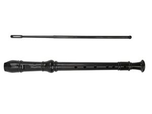 CCYLEZ Grabadora Soprano Alemana ABS 6 Agujeros Grabadora Soprano Estilo Alemán con Bastoncillo de Limpieza
