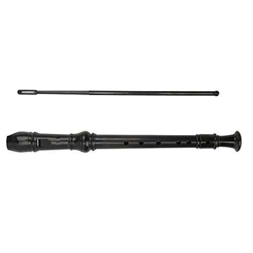 CCYLEZ Grabadora Soprano Alemana ABS 6 Agujeros Grabadora Soprano Estilo Alemán con Bastoncillo de Limpieza