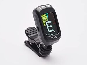 BOSS TU-02 Clip-on Tuner, Brillante pantalla a color con ángulo de visión ajustable