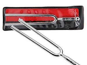 Diapasón de Acero Inoxidable Instrumento Afinador de Guitarra para Violín Estándar A 440 Hz con Bolsa de Almacenamiento para Instrumentos Musicales Estándar Dispositivo Afinador para Guitarra Violín