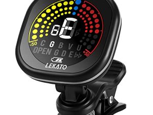 Afinador de guitarra con clip, afinador recargable Afinador de guitarra digital Afinador de ukelele Afinador de guitarra eléctrica y acústica para guitarras, violín, afinador cromático de ukelele