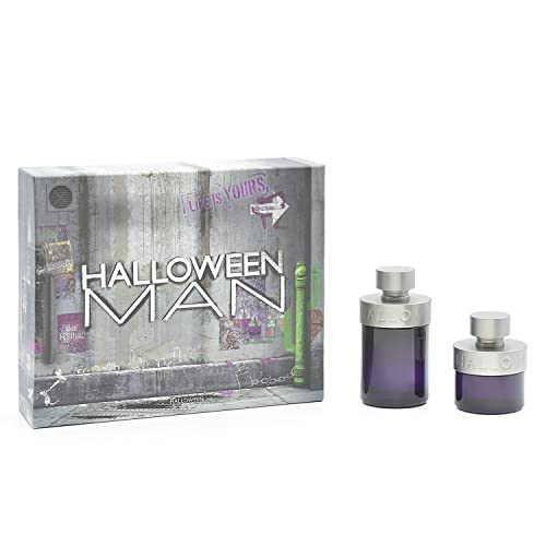 Halloween Man, Eau de Toilette para Hombre, Fragancia Oriental Fresca, Estuche de 2 Colonias (125 ml + 50 ml) con Vaporizador