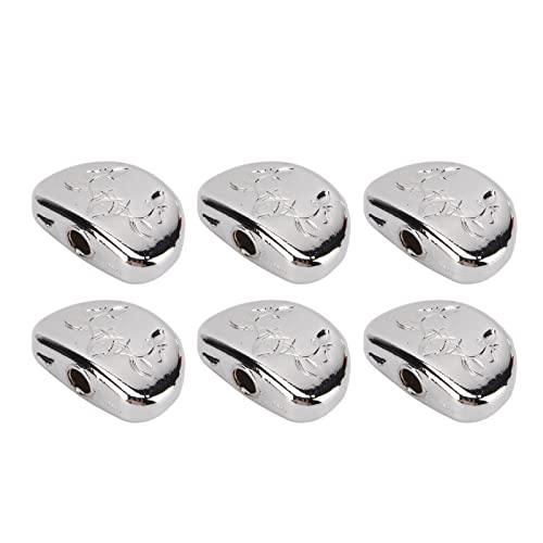 Weikeya Botones de Llave de Afinación, 6 Piezas Fácil de Instalar Botones de Afinadores de Metal Reemplazo Tallado para Guitarra Eléctrica