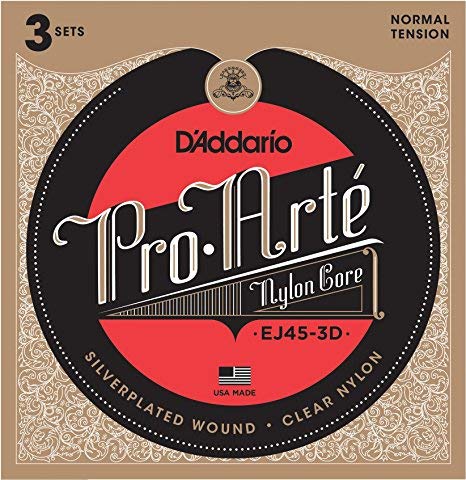 D'Addario EJ45-3D Clásico 6pieza(s) Nylon Guitarra cuerda para instrumento musical - Cuerdas para instrumentos musicales (Guitarra, Nylon, Clásico, 6 pieza(s))