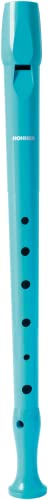 Flauta hohner 9508 color celeste funda verde y transparente