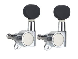Clavijas de Afinación, Clavijas de Afinación de Cuerdas 2R, Aleación de Aluminio para Guitarra Eléctrica Acústica de Ukelele Cromada