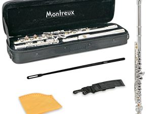 Montreux Flauta Estudiantil Para Principiantes Con Estuche De Transporte Protectora Ligera: Plateado Plateado, Compensación G, Mecanismo Dividido, Coal C