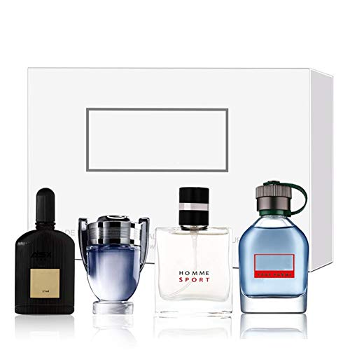 Fragancia Colonia Perfume Set Hombres Larga Duración Fragancia Ligera Colonia Perfume Set Caja de Regalo 25ml * 4 Botellas Perfume de Hombre Fresco y Auténtico
