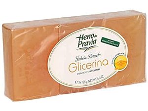 HENO DE PRAVIA jabón de manos glicerina pura pack 3 x 125 gr, 08 kilograms, 375 gramo, 3
