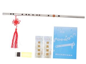 Vaguelly 1 Juego De Instrumentos Musicales Fife para Niños Juego Japonés Dizi Instrumento De Flauta para Niños Flauta Antigua Flauta Musical De Acero Inoxidable Flauta