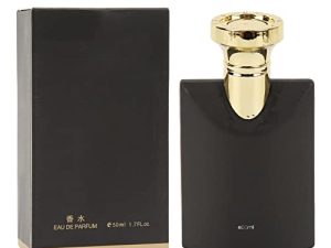 Perfume para Hombre, Perfume de Hombre Fresco Eau de Toilette con un Aroma Fresco, Ligera Fragancia Floral, Spray de Perfume de Larga Duración para Hombre 50ml Negro, Elegante,