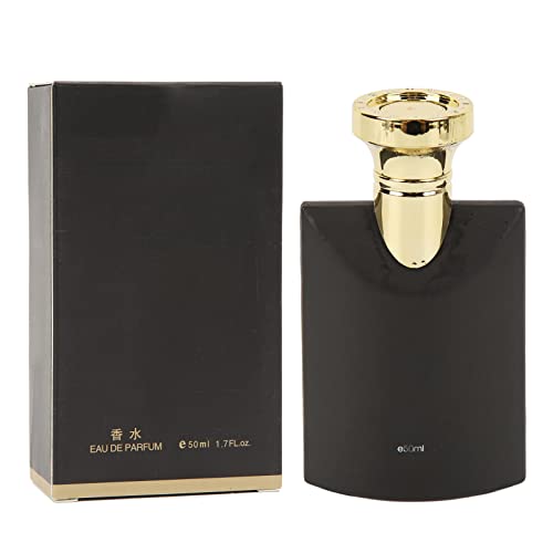 Perfume para Hombre, Perfume de Hombre Fresco Eau de Toilette con un Aroma Fresco, Ligera Fragancia Floral, Spray de Perfume de Larga Duración para Hombre 50ml Negro, Elegante,