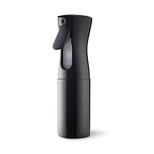 Uervoton Botella Pulverizador Agua Peluqueria Fina Niebla Pulverizador Continuo Pulverizador Recargable Vacío spray Rizos pulverizar para Pelo Cara Plantas, 160ml,Negro