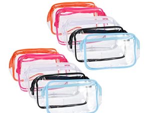 Beaupretty 10 Uds Bolsa De Aseo Transparente Cartera De Viaje Carteras con Cremallera para Mujer Bolsa De Aseo Transparente Bolsa De Maquillaje con Cremallera Bolsa De Viaje