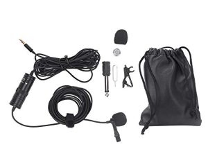 Micrófono de Solapa con Clip, Micrófonos con Clip Práctico Micrófono de Solapa Lavalier Universal para Podcasting para Video para Conferencias para Grabación de Entrevistas