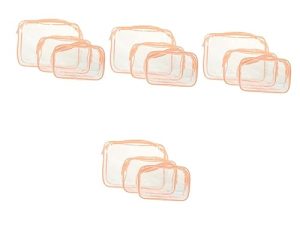 Cabilock 12 Piezas De Bolsa De Almacenamiento De PVC Bolsa Organizadora De Maquillaje Transparente Bolsa De Aseo Transparente para Mujer Bolsa De Aseo De Viaje para Mujer Bolsa De