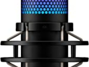 HyperX QuadCast S, RGB Micrófono de condensador USB para PC, PS4 y Mac, Montura antigolpes y vibraciones, filtro pop, juegos, streaming, podcasts, Twitch, YouTube, Discord