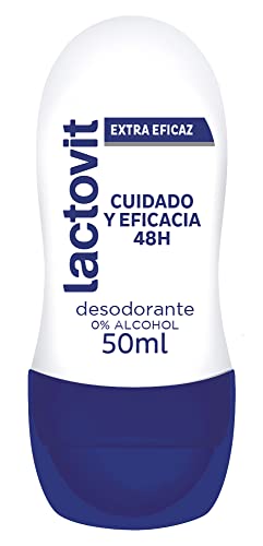 Lactovit Desodorante Roll on Extra Eficaz Protección Inteligente, Anti-Irritaciones y 48H de Eficacia, 50 Mililitros