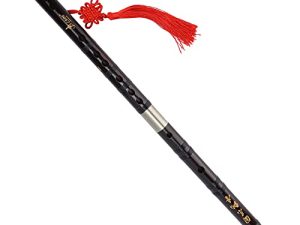 Instrumento de viento de madera, buena pronunciación, resonancia, líneas negras, flauta de bambú atada a mano, para interpretaciones en exámenes para principiantes(Clave de F, azul)
