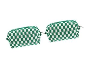 TENDYCOCO 2 Uds Bolsa De Aseo con Capacidad Verde para Mujer Artículos De Tocador con Cremallera Maquillaje Práctico para Estuche De Lápices Organizador De Viaje Cepillo De Lavado