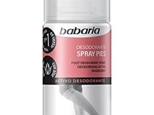 Babaria – Desodorante en Spray para Pies, Activo Control de Sudoración y Humedad, Evita el Mal Olor, Secado Rápido – 150 ml