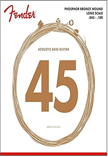 Fender Cuerdas de bajo acústico, Long Scale Acoustic Bass, 45-100