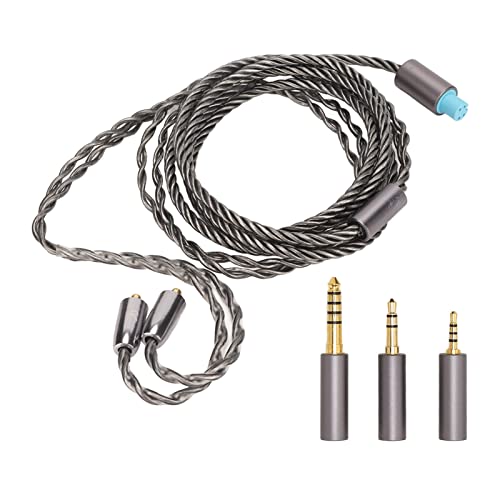 PUSOKEI Cable de Auriculares Chapado en Plata Mejorado de 2,5mm, 3,5mm, 4,4mm para SE215 SE315 SE425 SE535 SE846 W20 W30 W40 W50 W60 W80 ES10 ES20, MMCX a 3,5mm