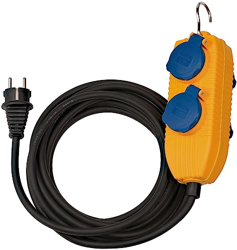 Brennenstuhl 1151740010 obras Cable IP54 con Power Block 10 m negro H07RN-F – F3G1,5)