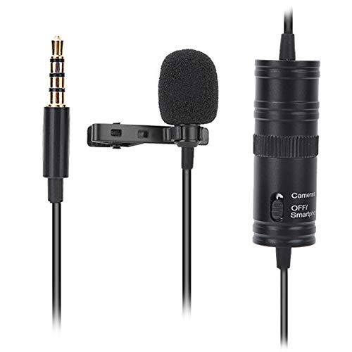 WNUV Micrófonos de Clip, Práctico Micrófono de Solapa con Clip Portátil para Podcasting para Conferencias para Grabación de Entrevistas para Video
