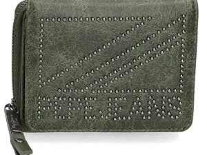Pepe Jeans Donna Billetero con Monedero Verde 10x8x3 cms Piel sintética