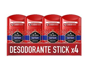 PACK X4 Old Spice Captain Desodorante en Barra para Hombres, 50 ml