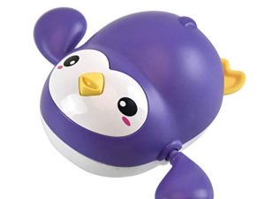 jieGorge Juguete de baño, Nuevo baño para bebés, baño, Piscina, Juguete, Lindo pingüino de Cuerda, Juguete de baño para Animales, Juguetes y Pasatiempos (púrpura)