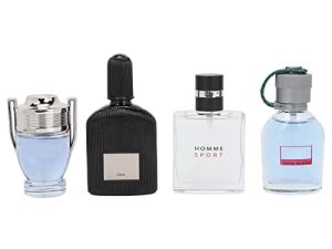 Juego de Colonia para Hombres, Fragancia Floral Oceánica de Larga Duración con Notas de Madera – 4 Piezas, hasta 16 Horas de Retención de Aroma