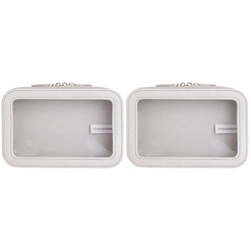 FOMIYES 2 Uds. Bolsa Organizadora De Moda con Cremallera Transparente Artículos De Tocador Viaje Moneda De Aseo Organizador Cepillo De Dientes Aeropuerto Maquillaje Estuche
