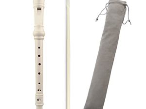 Flauta para 8 Agujeros, Soprano Flauta Dulce, Flauta de Plástico, Flauta Escolar para Principiantes, Para Niños, Principiantes de Flauta, con 1 Bolsa de Forro Polar y 1 Bastoncillo de Limpieza