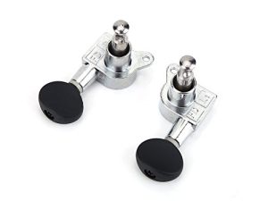 KIMISS 2R 2L Cerrado, Clavijas de Afinación de Banjolele con Llave de Afinación de Cabezas, Clavijas de Afinación de Máquina de Aleación de Aluminio, Afinadores de Clavijas Derechas para