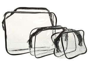 Beaupretty 3 Uds Bolsa De Almacenamiento De PVC Bolsa De Líquidos para Aeropuerto Bolsa De Lavado Bolsas De Aseo Grandes para Mujer Bolsa Organizadora De Maquillaje Bolsas De Viaje Bolsa De