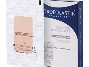 Trofolastin – Reductor de cicatrices – parche poliuretano – reduce y previene cicatrices hipertróficas o queloides – quemaduras y cortes – 5 apositos de 5×7,5cm