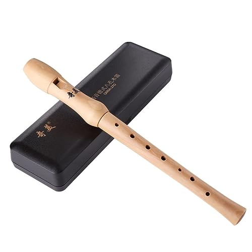 VLVEE Flauta Dulce Soprano en C Flauta Dulce de Arce de 3 Partes, Digitación Alemana, Estuche Rígido y Juego de Limpieza