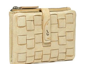 Abbacino Cartera Mediana de Mujer de Piel Trenzada en Amarillo
