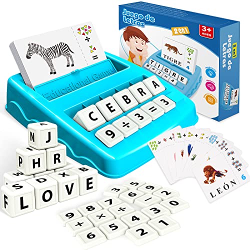 Jinxful Juego Educativo para Niños 3 4 5 6 7 8 Años, Juguete Aprender a Leer 3-8 Años Regalos Niñas 3-8 Años Montessori Juego de Letras Niños 3-8 Años Regalos Cumpleaños Niños Juego Infantile 3-8 Años