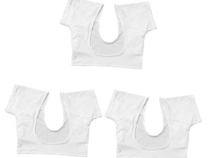 Healifty 3 Protectores Absorbentes Para Correr Forros De Entrenamiento Para Mujer Camisas De Protección Reutilizables Para Correr Para Protectores A Prueba De Axilas Desodorante Blanco