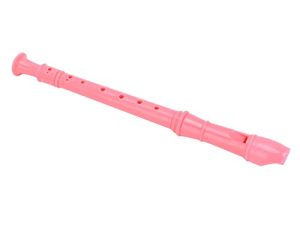 Tomantery Flautas Dulces Soprano, Instrumento de Flauta Dulce ABS de Fácil Limpieza para el Aula(Rosado)