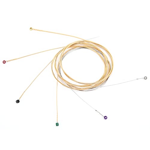 Cuerdas de Aleación para Heridas, Cuerda de Guitarra 6 Piezas con Cabezas de Cuentas de Colores para Guitarras Acústicas