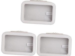 Beavorty Bolsa De Aseo De 3 Piezas Bolsas De Maquillaje De Viaje para Mujer Kit De Afeitado Artículos De Tocador De Viaje Bolsa De Equipaje De Viaje Bolsas De Maquillaje Bolsa De