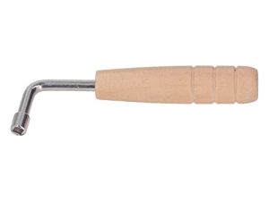 Llave de Afinación de Tono, Herramienta de Afinación de Arpa de Lira Confiable de Pulido Fino Profesional Portátil Cómoda con Mango de Madera para Mantenimiento