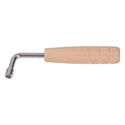 Llave de Afinación de Tono, Herramienta de Afinación de Arpa de Lira Confiable de Pulido Fino Profesional Portátil Cómoda con Mango de Madera para Mantenimiento