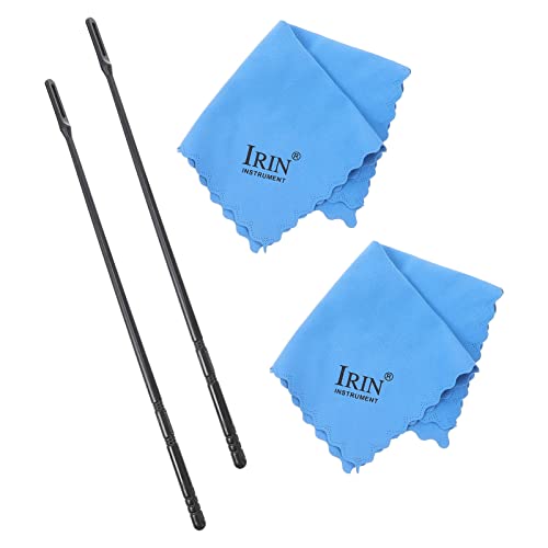 Herramienta de limpieza de flautas Paño de palo: 2 unids Flauta Limpieza Rod Limpieza Hisopos Flauta Paño de pulido para accesorios de limpieza de flauta